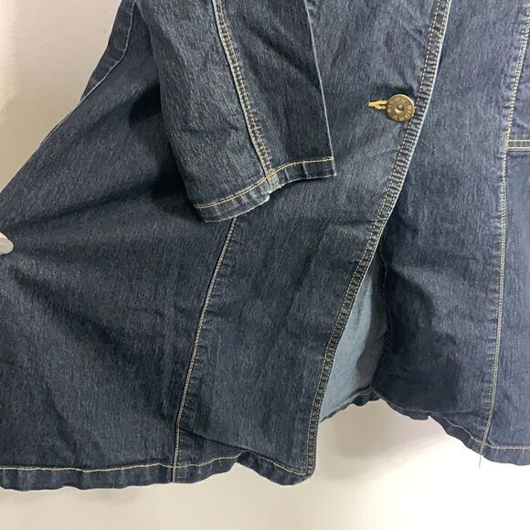 Bisou Bisou jean denim dress size medium button up (pc1) - Picture 8 of 9